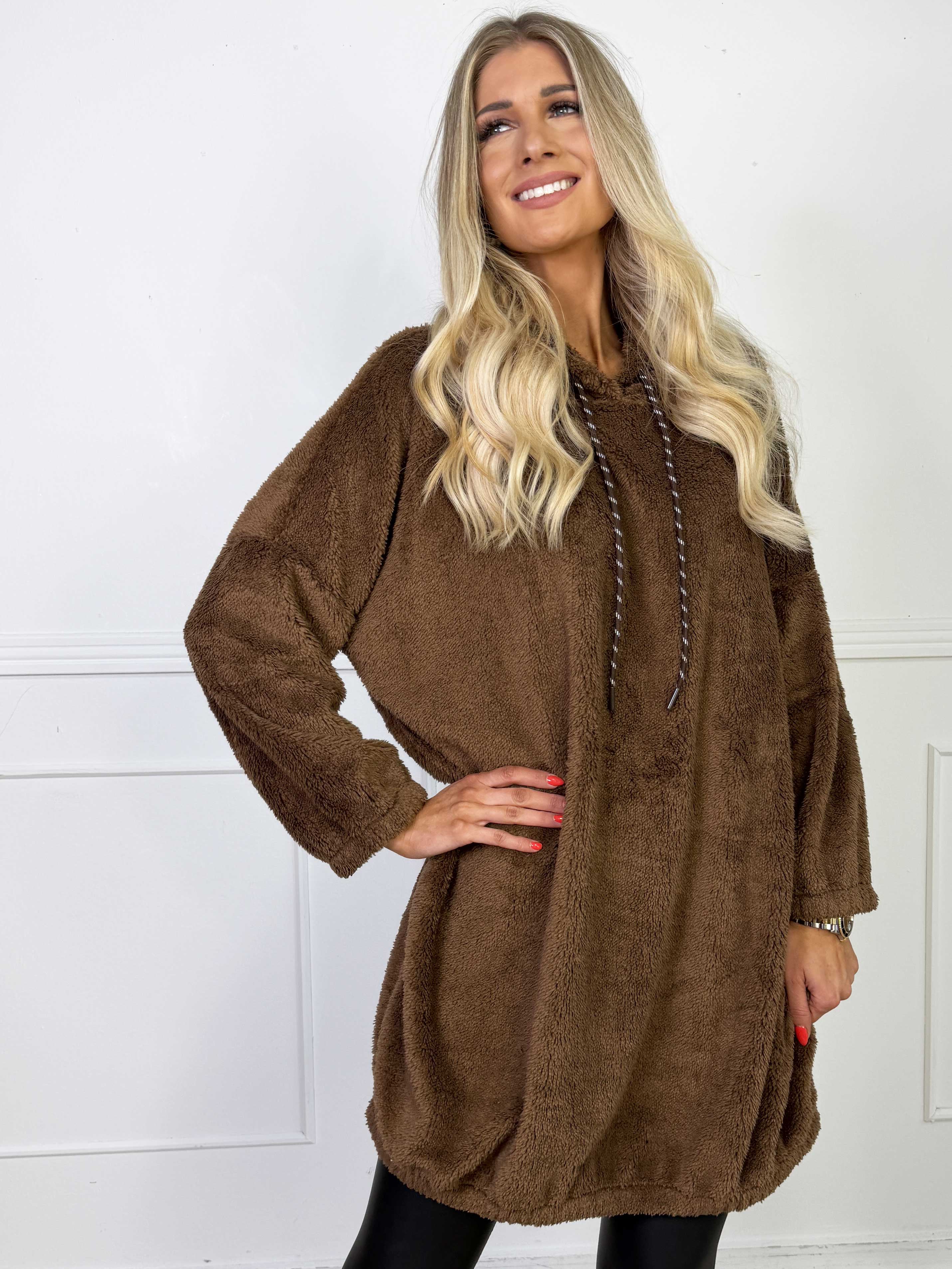 Puffy - Oversized hoodie i fluffy og blød kvalitet